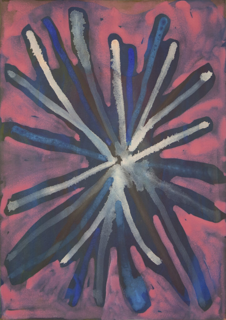 Max Santo, o.T., Aquarell auf Papier, 51×36 cm, 2020
